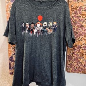 Horror Fans Gray T Shirt Sz XL